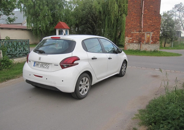 Peugeot 208 cena 23500 przebieg: 70850, rok produkcji 2016 z Jasień małe 79